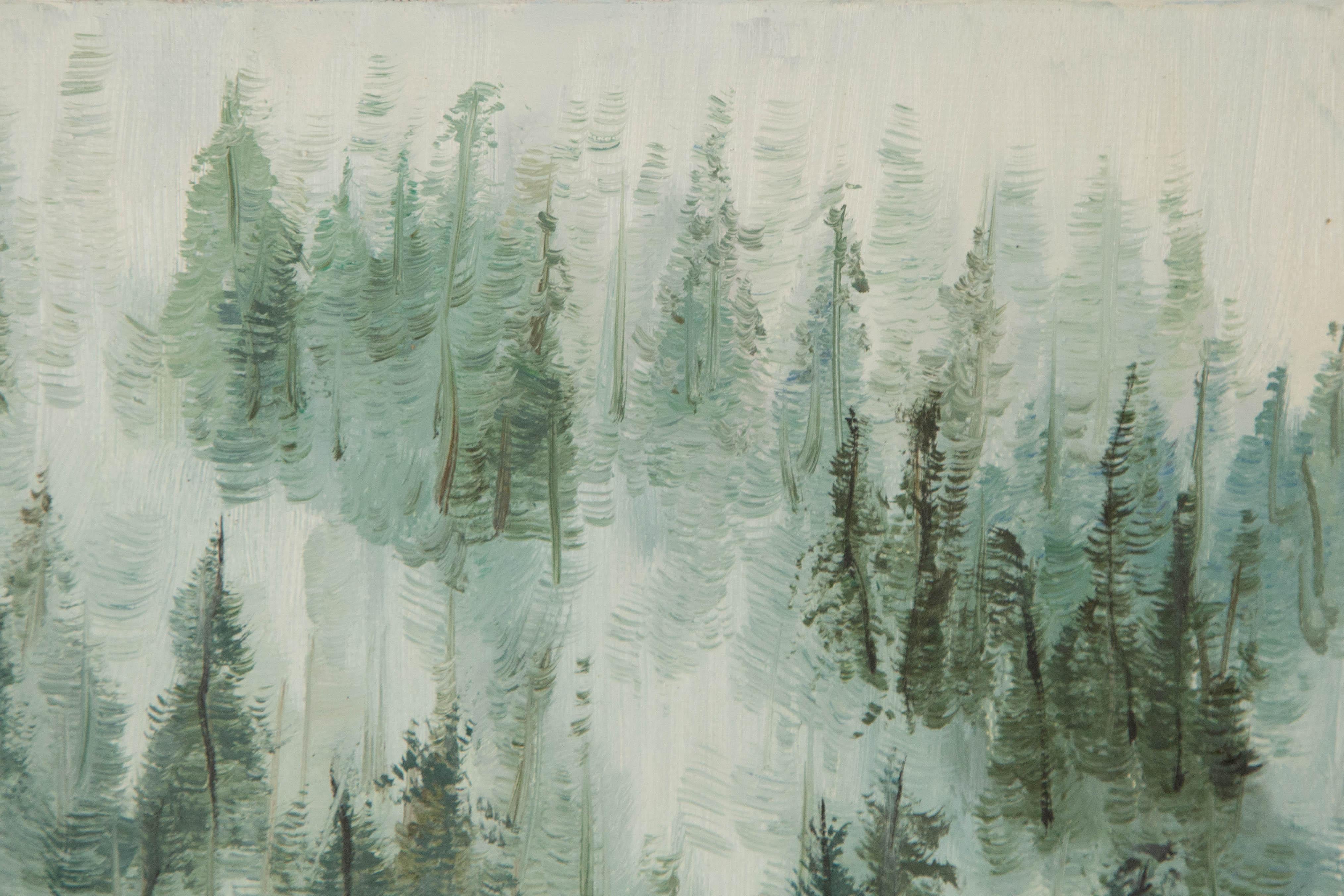 Tao Yu Landschaft Original Öl auf Leinwand 