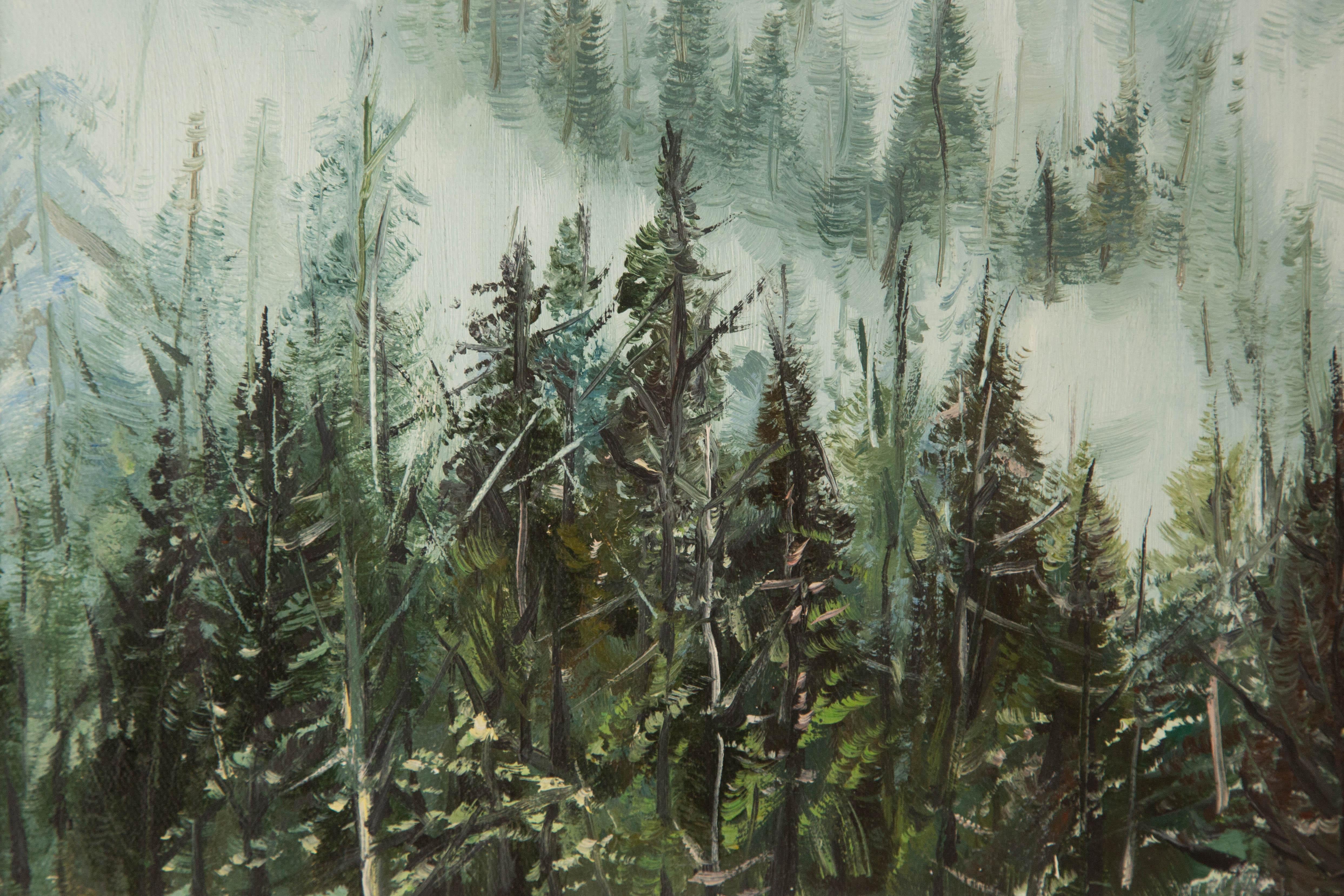 Tao Yu Landschaft Original Öl auf Leinwand 