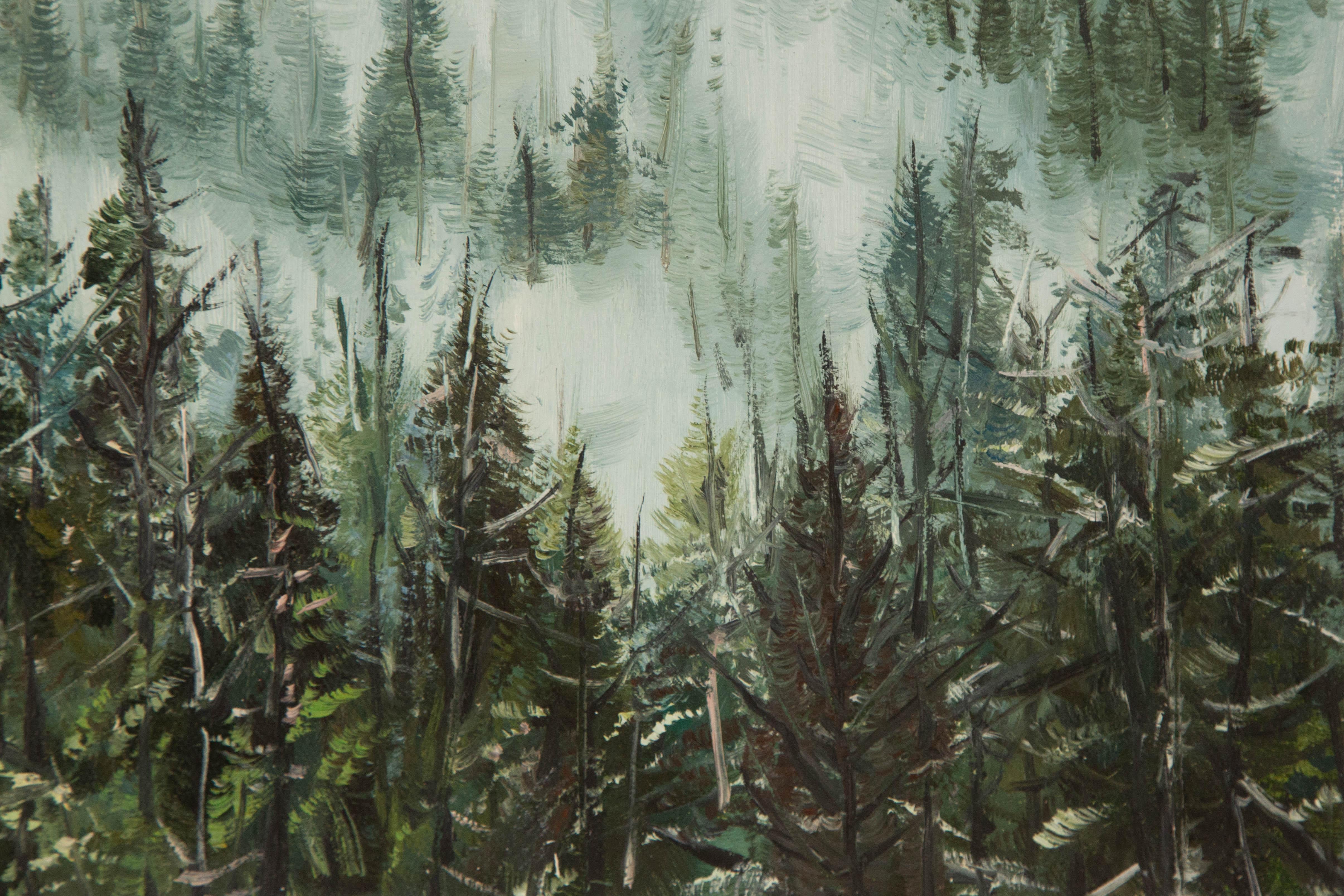 Tao Yu Landschaft Original Öl auf Leinwand 