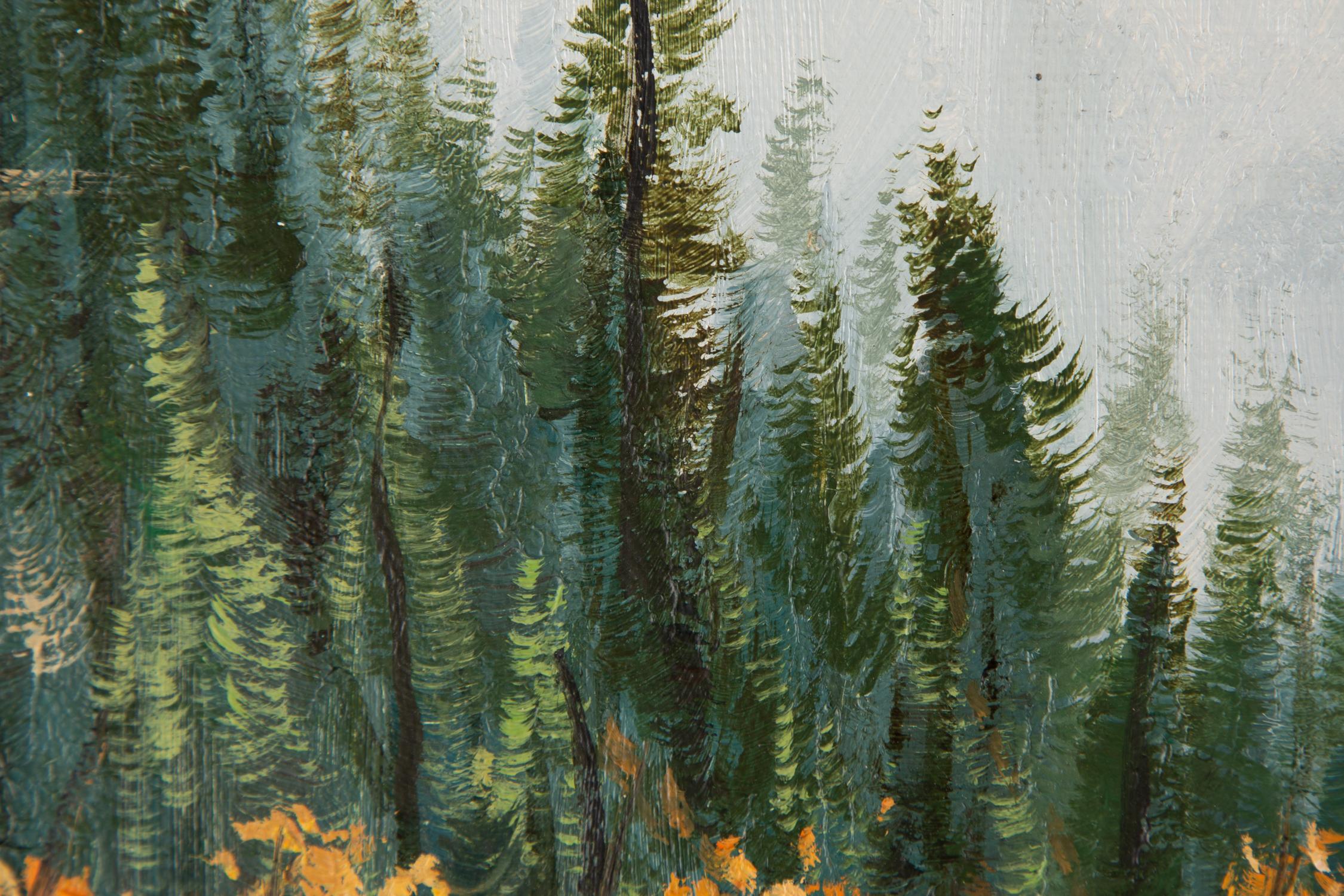 Tao Yu Landschaft, Original-Ölgemälde „Herbst Ginkgo II“, Tao Yu im Angebot 6