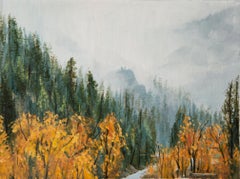 Tao Yu Landscape Original Oil Painting "Autumn Ginkgo II"