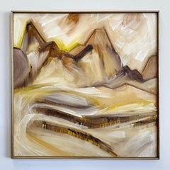 TaoGaea (Eddie Powell), “Mountains”, Large Expressionist Oil Painting, 1970