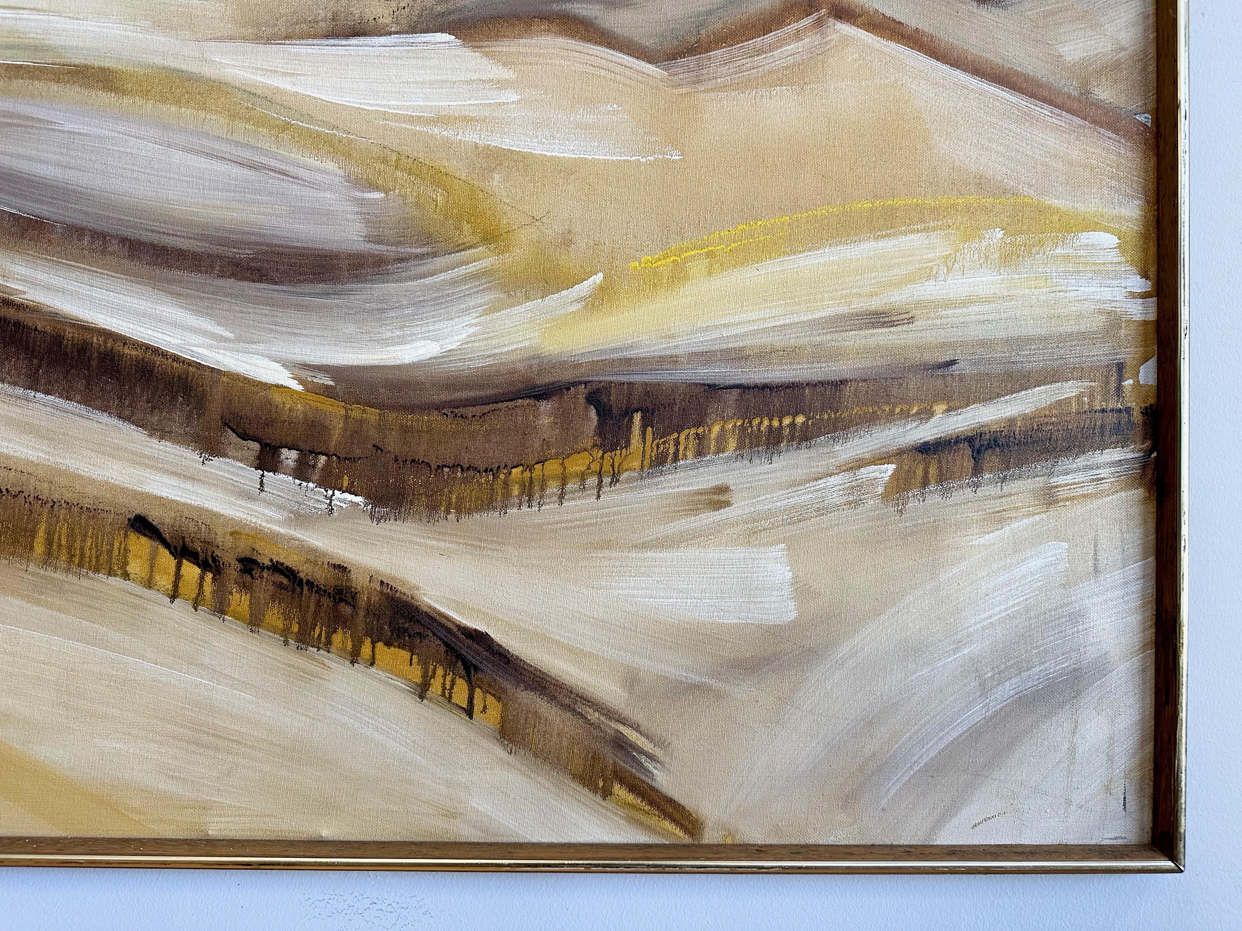 Late 20th Century TaoGaea (Eddie Powell), “Mountains”, Large Expressionist Oil Painting, 1970