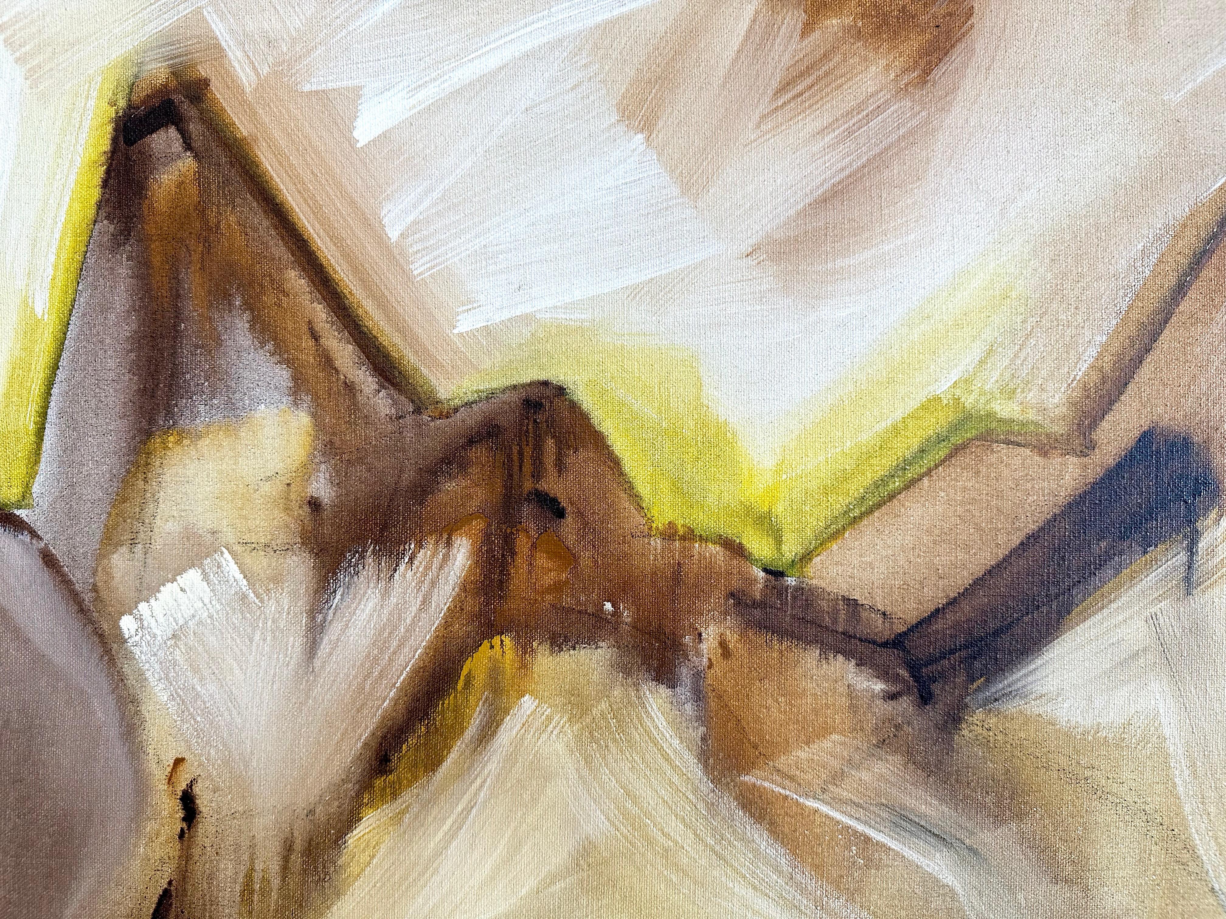TaoGaea (Eddie Powell), “Mountains”, Large Expressionist Oil Painting, 1970 1