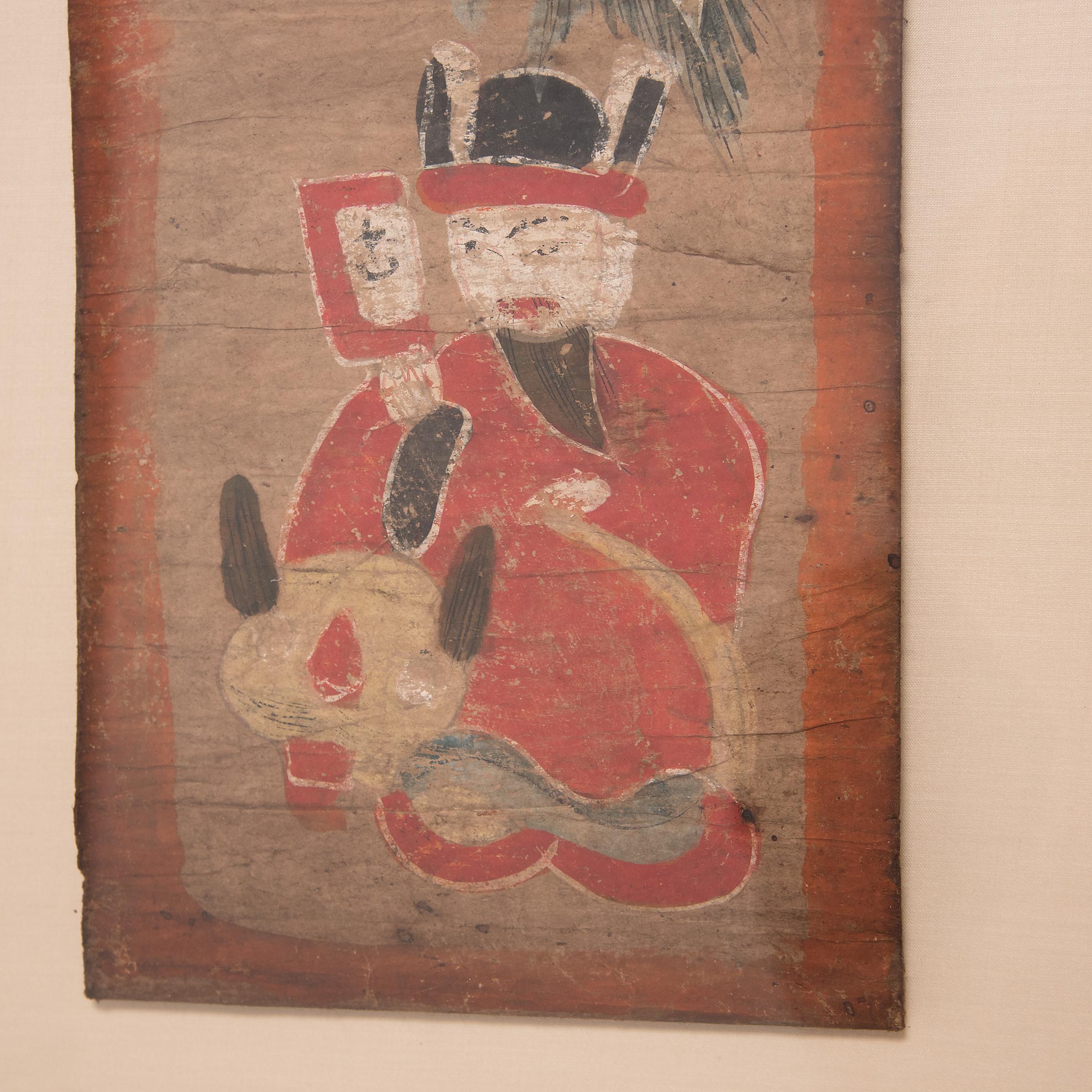 Qing Taoist Ceremonial Scroll Painting, circa 1870 For Sale