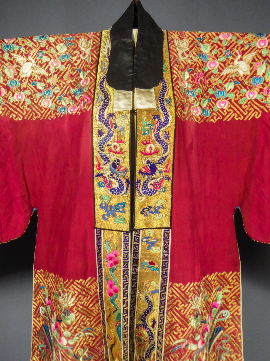 Taoist Chinese Ceremonial Golden Embroidered Coat - China Winter 1874 8