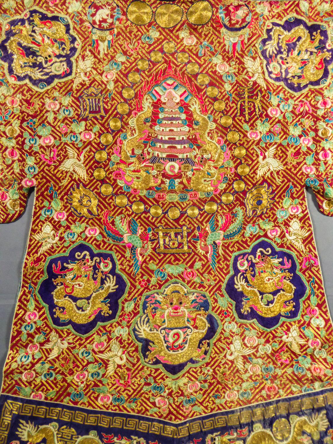 Taoist Chinese Ceremonial Golden Embroidered Coat - China Winter 1874 2