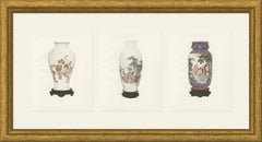 Taoist Immortals and Hsi Wang Mu, Three Famille Rose Plates, 1911