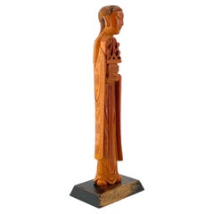 Taoist Mythology Bakelite Sculpture Lan Caihe (Lan Tsai-ho) Immortal Woman