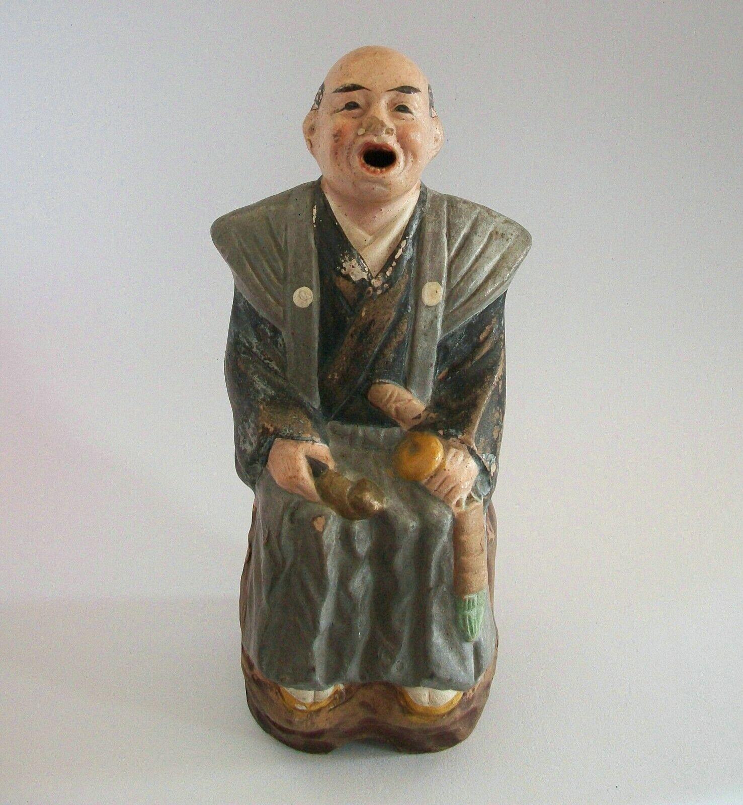 Chinese Taoist Yixing Zisha Clay 'Scholar' Figure, Cold Painted, China, 20th Century For Sale