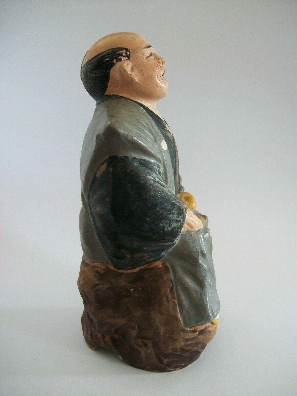 Taoist Yixing Zisha Clay 'Scholar' Figure, Cold Painted, China, 20th Century For Sale 2