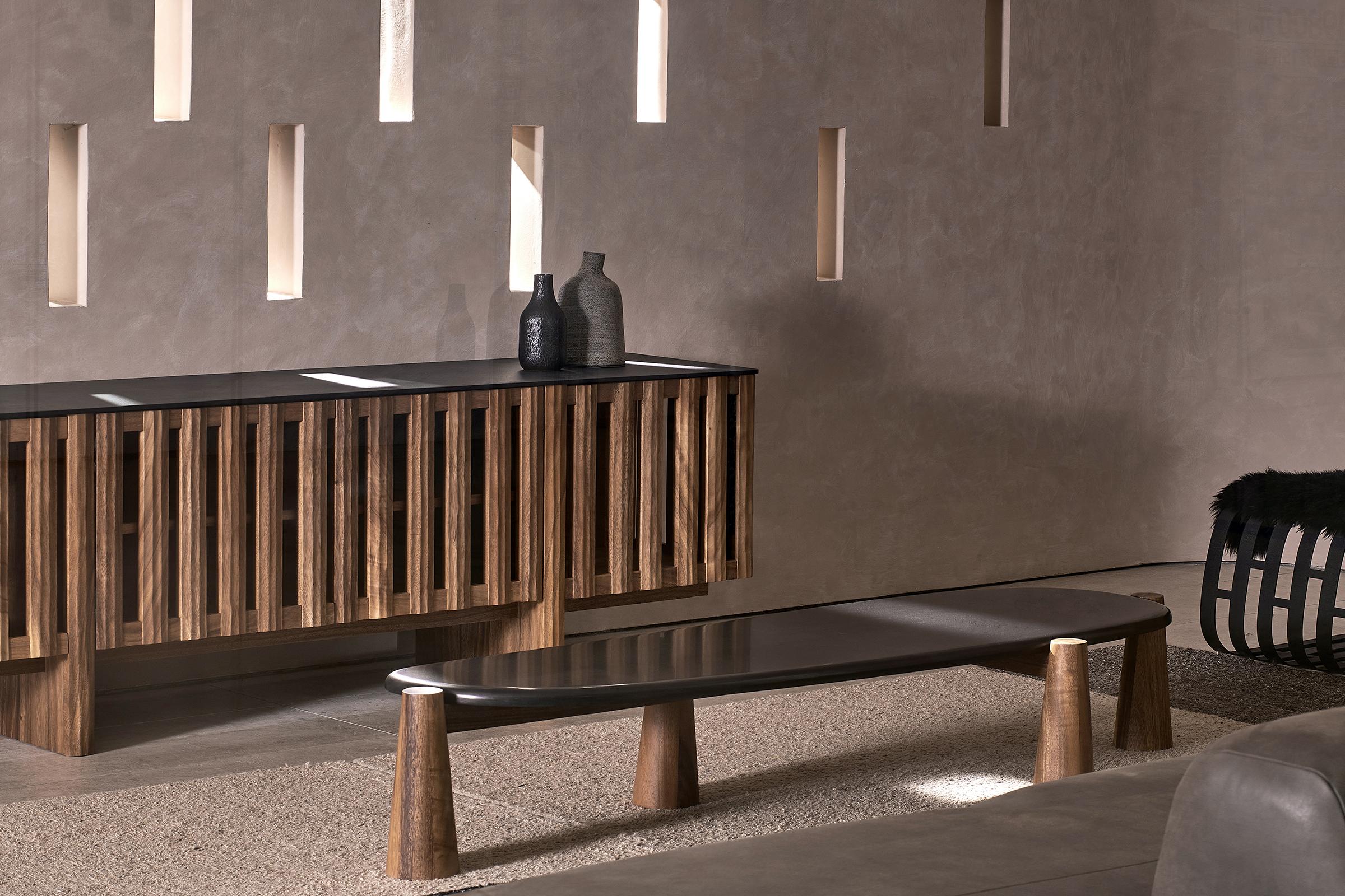 Taonga Sofa Table by DAaZ
Dimensions: D 57.6 x W 165 x H 30 cm.
Materials: Albizzia wood, Ink stone.


DAaZ Furniture honors the spirit of adventure. We embrace the escape of the ordinary and revel in the magic that’s found in the unexpected. Our
