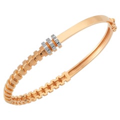 Taotie Wide Bangle in 14K Rose Gold by Selda Jewellery
