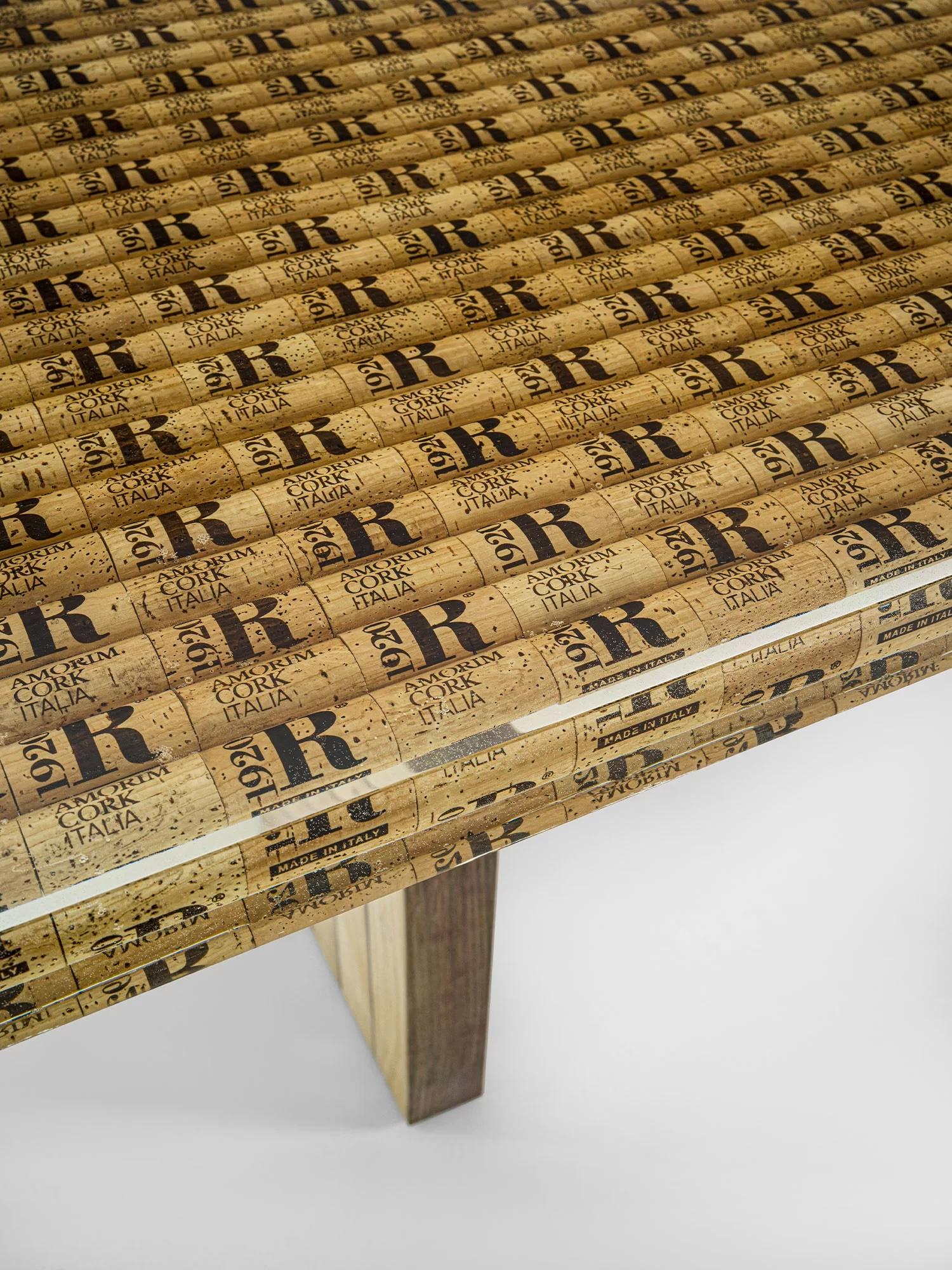 Italian Tap Oak Dining Table, Designed by Authentic Design, Made in Italy For Sale