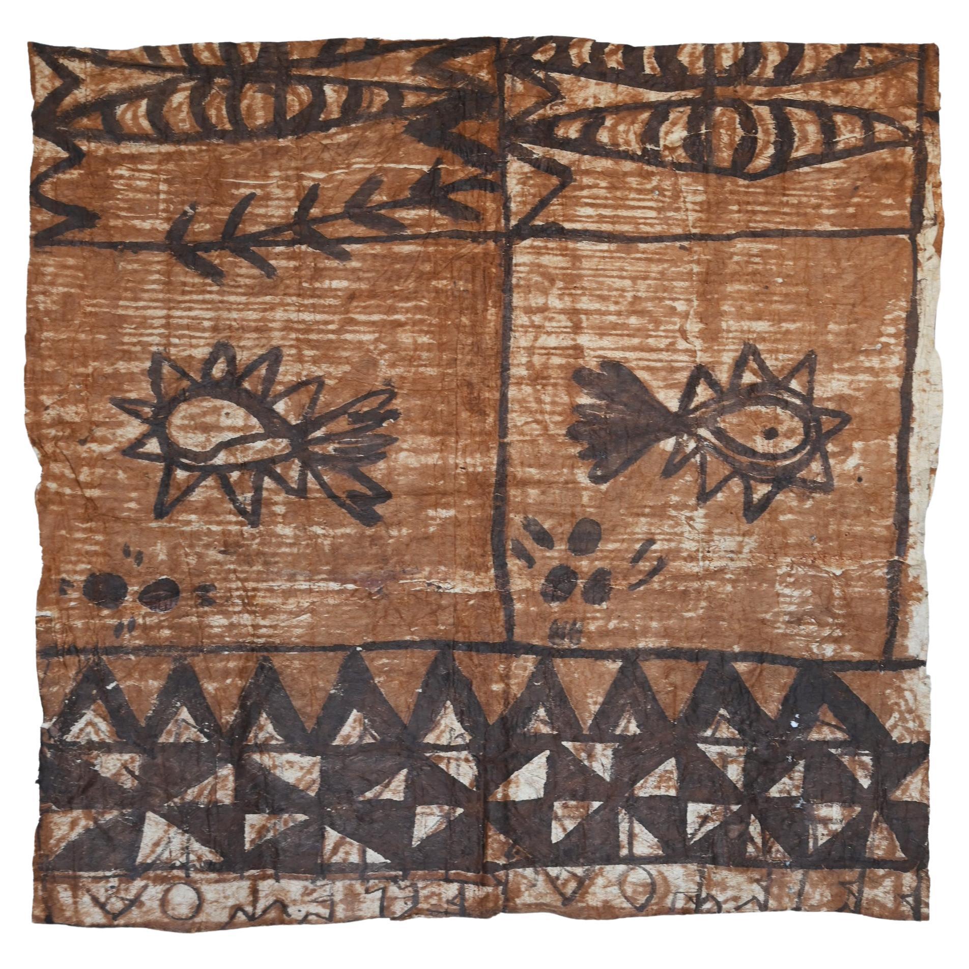 Tapa (barkcloth) by Indigenous Peoples of Oceania / Tapestry / 20th Century For Sale