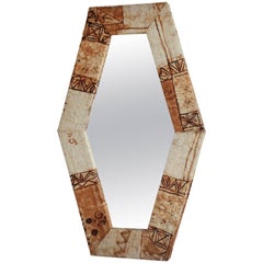 Tapa Cloth Mirror