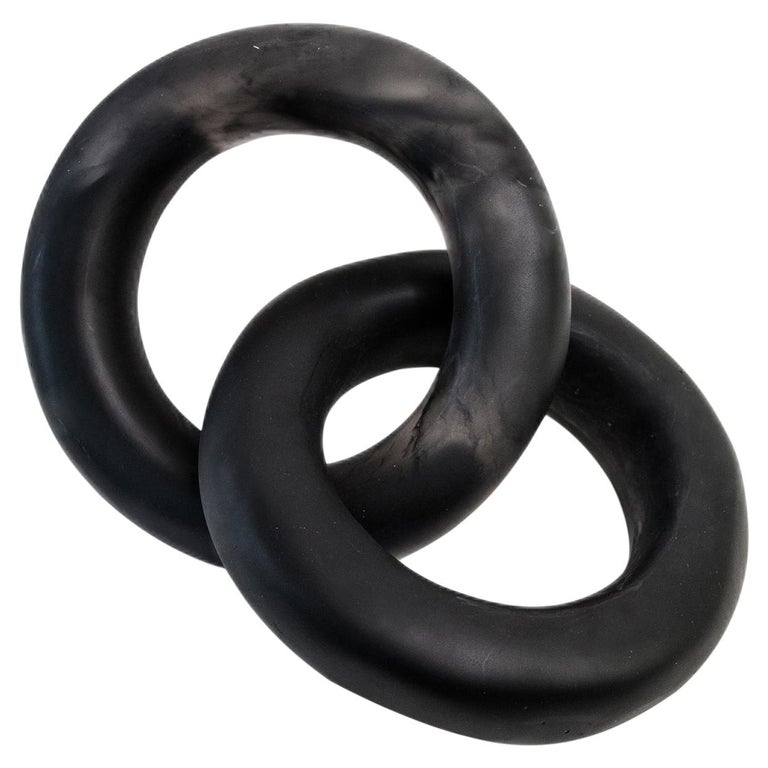 Tapalpa Handmade Black & Clear Resin Chain Sculpture, in Stock For Sale