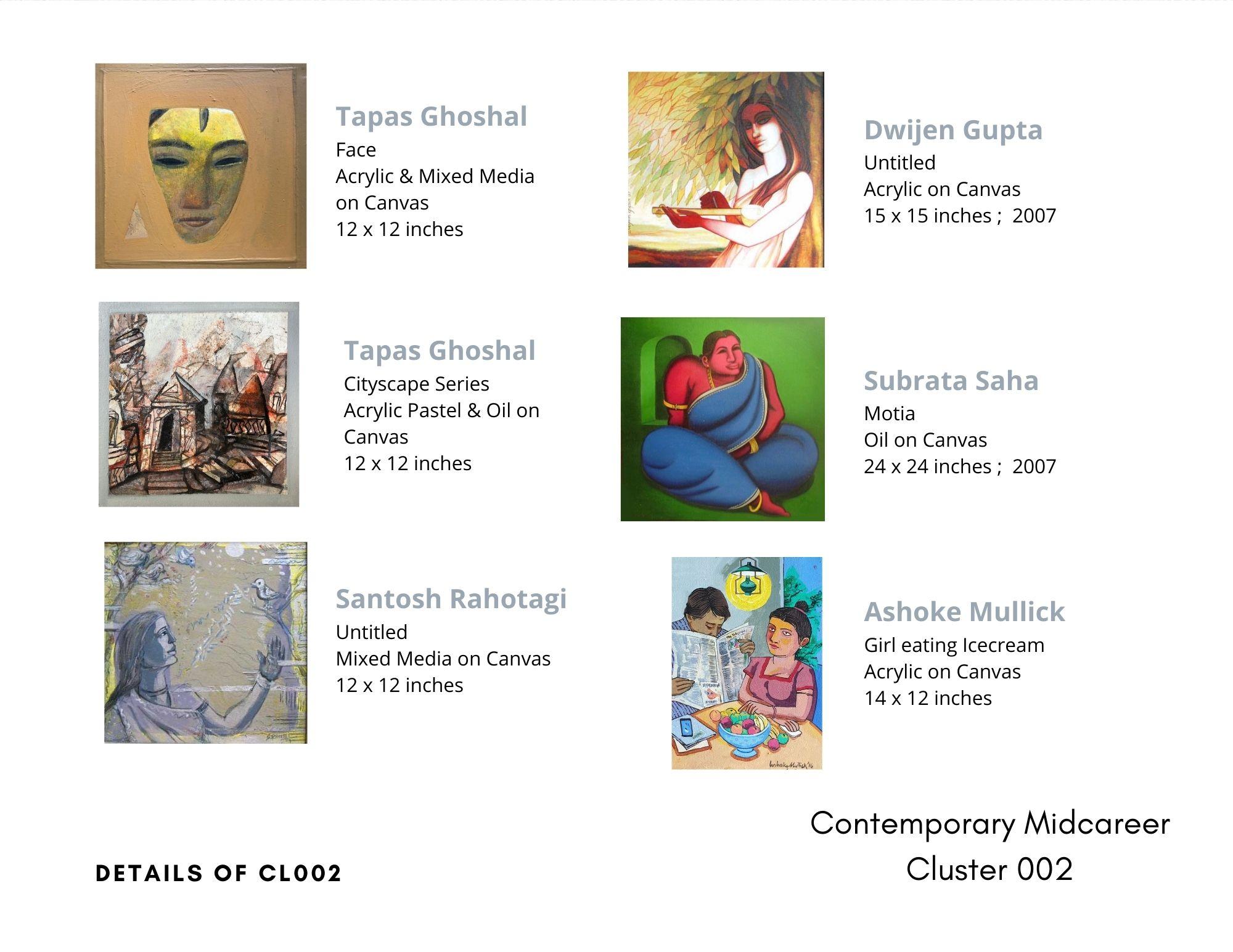 Cluster - 2 - Painting by Tapas Ghosal
