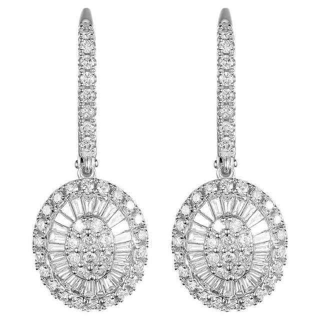 Pink Tourmaline Diamond Drop Earrings in 14 Karat Yellow Gold For Sale ...