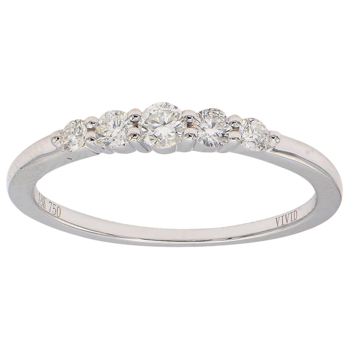 Tapered 5-Stone Diamond Ring For Sale
