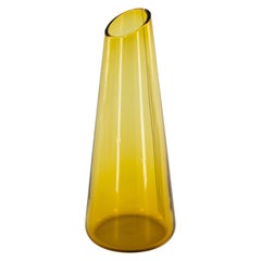 Tapered Amber Murano Glass Vase by Vintage Murano Gallery, Italy, 1990s