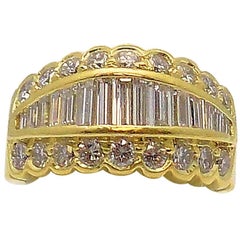 Tapered Baguette Diamond Band