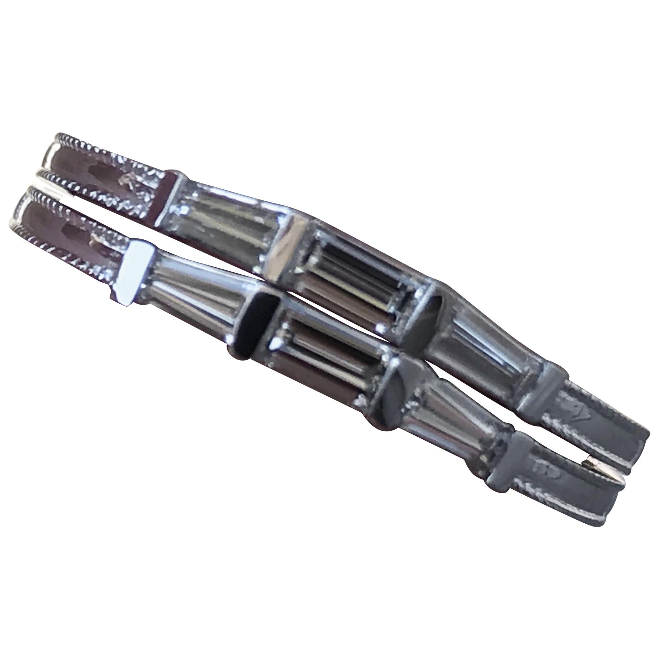 Kegelförmiges Baguette-Diamant-Eherrenband 0,25 Karat TW, 14 Karat W, Ben-Dannie