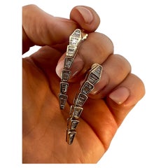 Tapered Baguette Drop 14K Gold Diamond Illusion Earrings