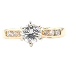 Tapered Diamond Ring in 14k Yellow Gold