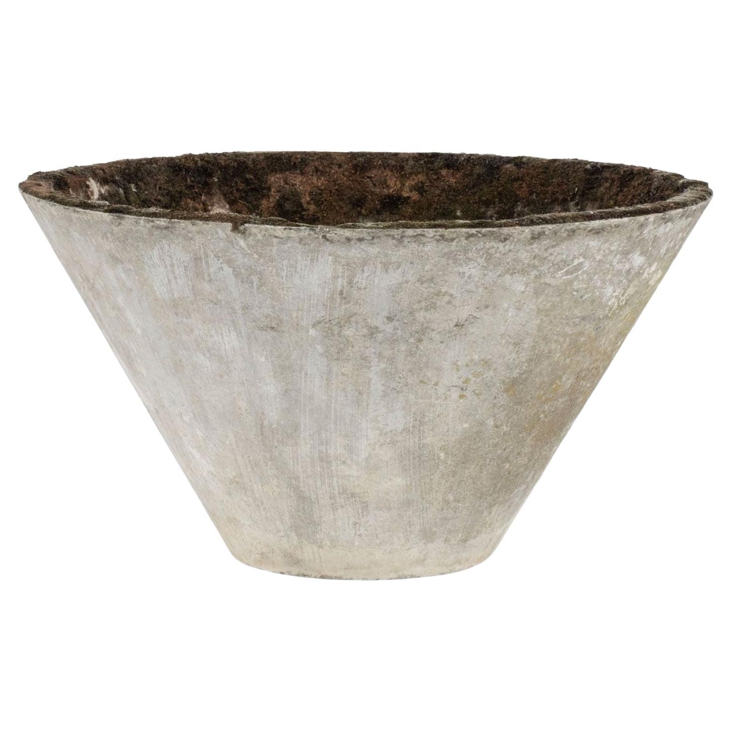 Tapered Round Concrete Willy Guhl Planter For Sale