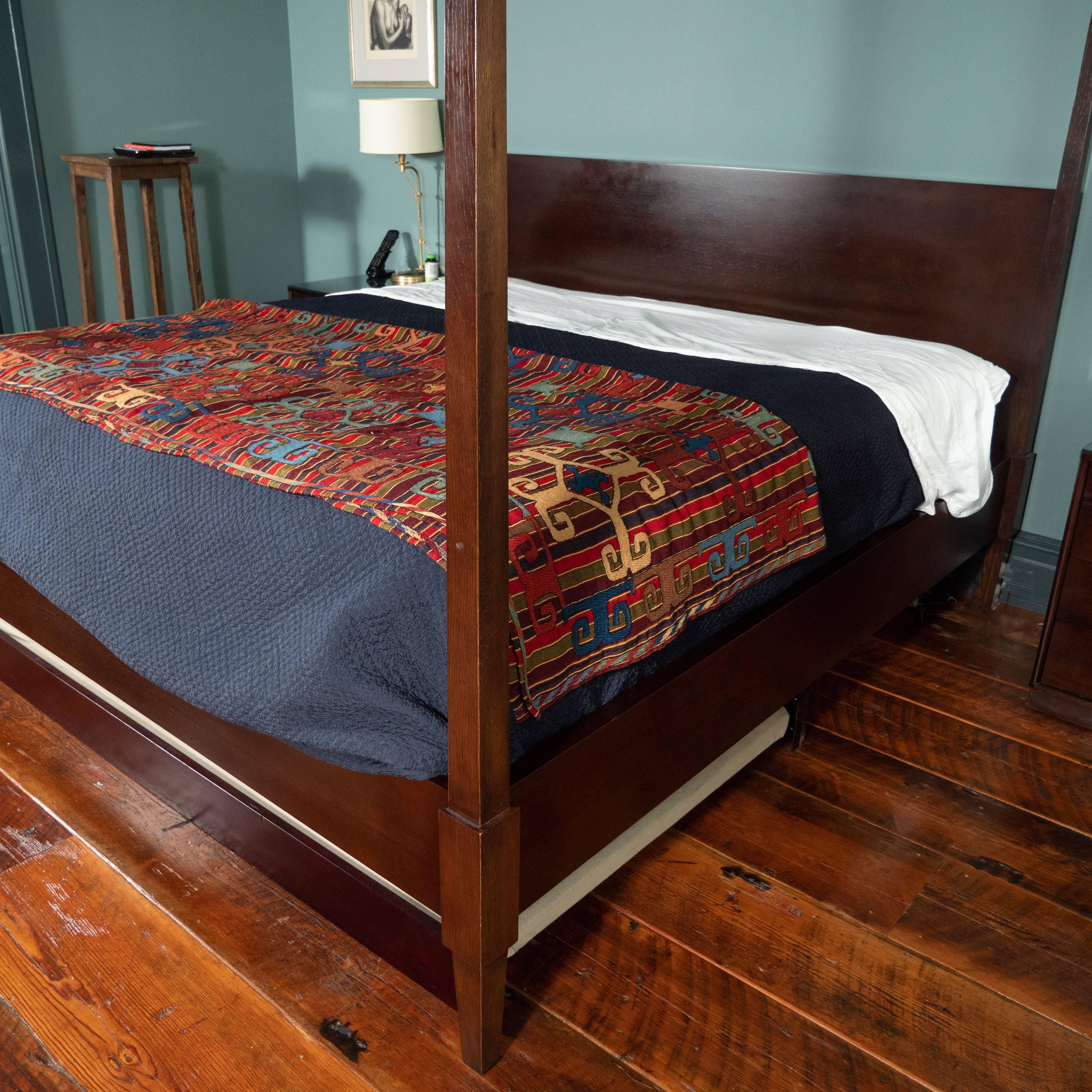 four poster bed king wood