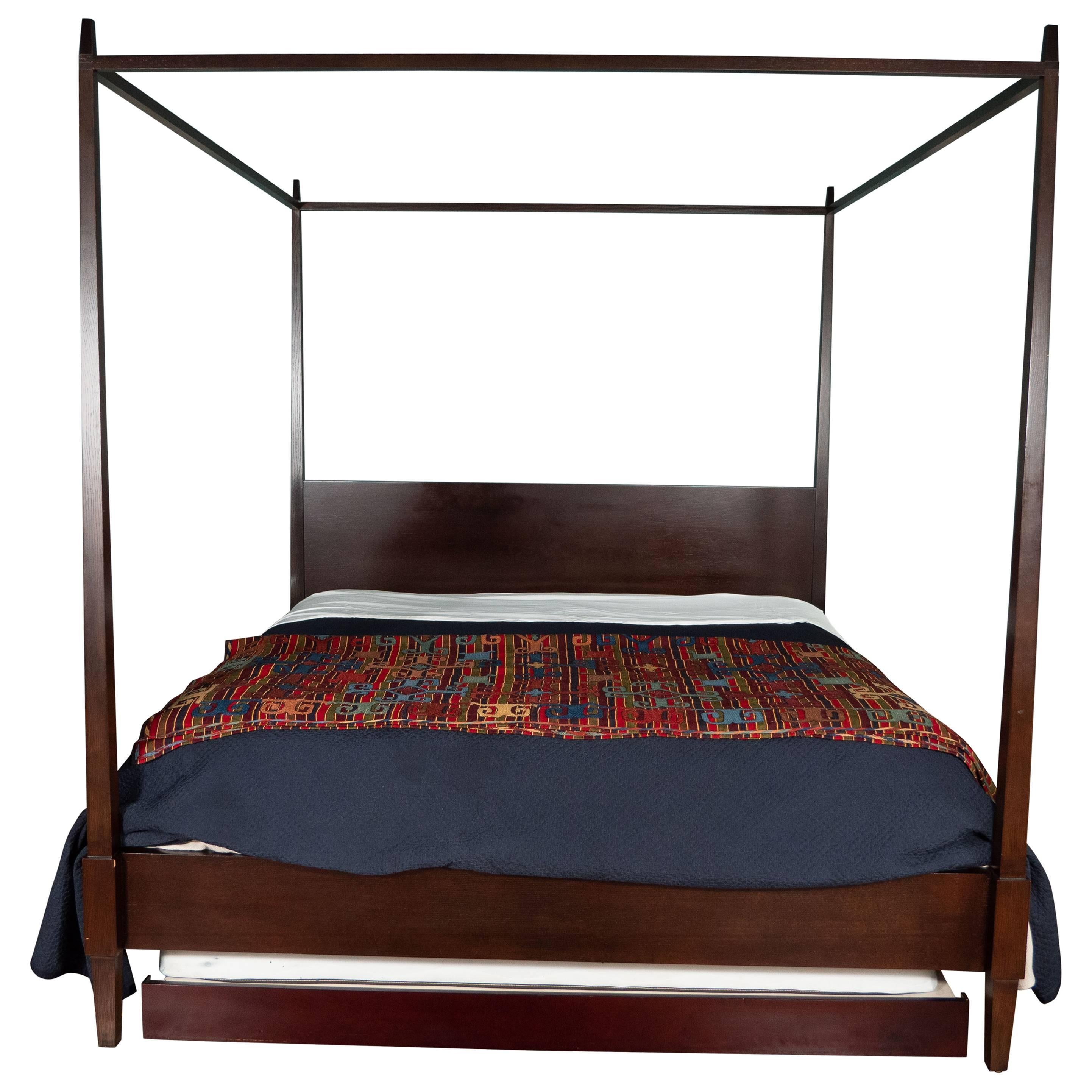 Tapered Wood Four Poster King-Size Bed