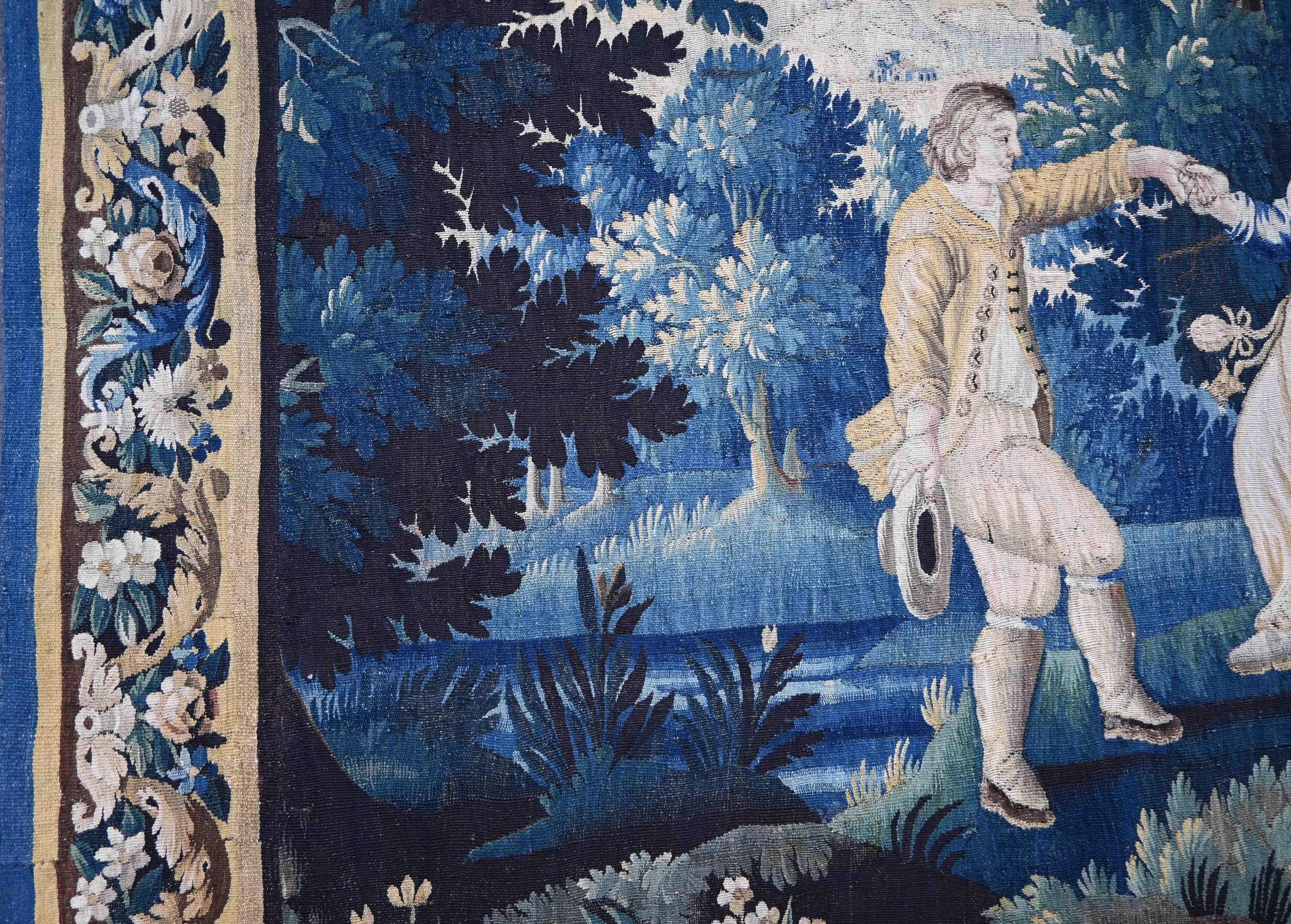 Hand-Woven Tapestry 18th Century Aubusson 'Child's Play' - N° 1317 For Sale