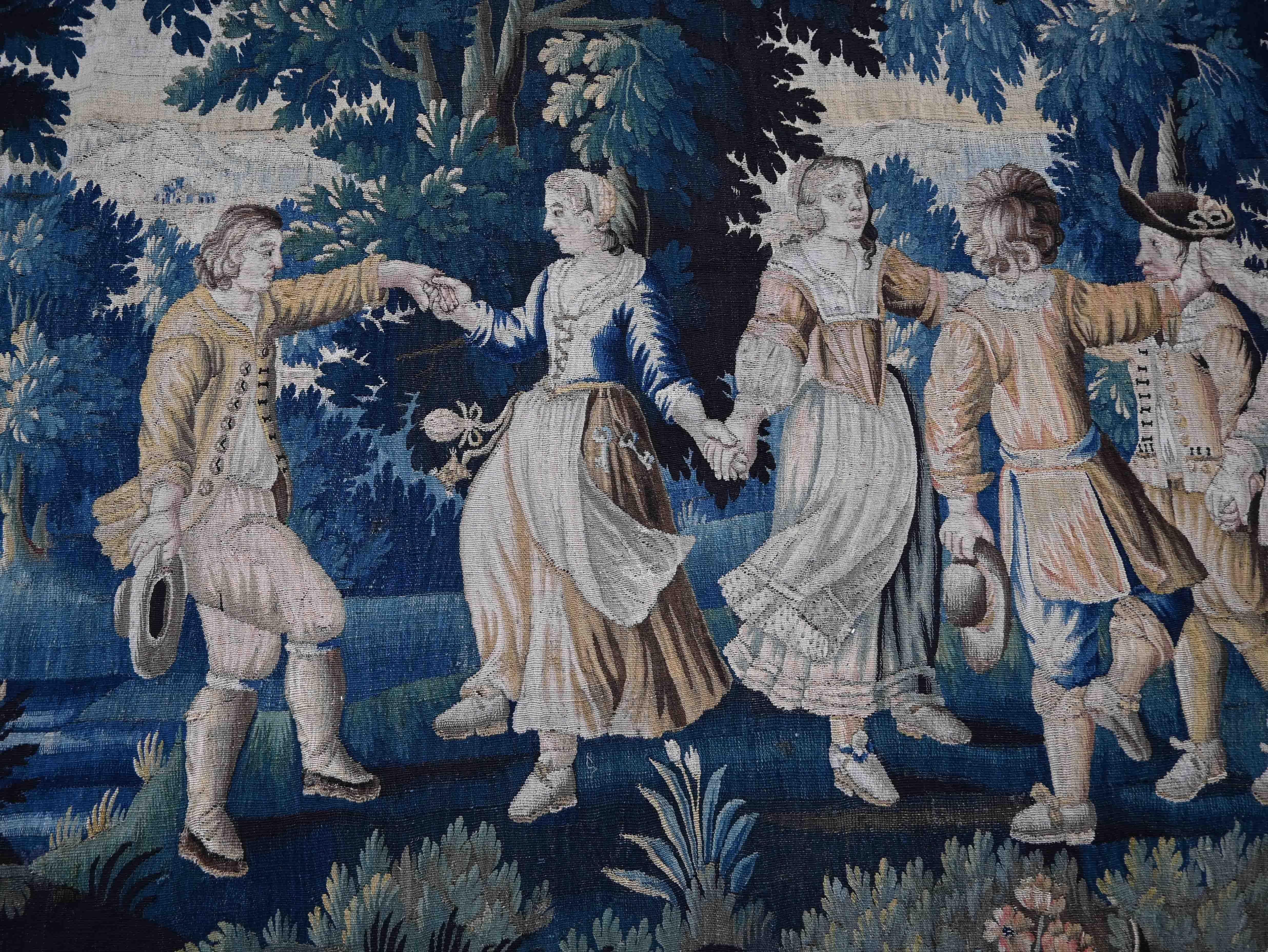 Tapestry 18th Century Aubusson 'Child's Play' - N° 1317 In Excellent Condition For Sale In Paris, FR