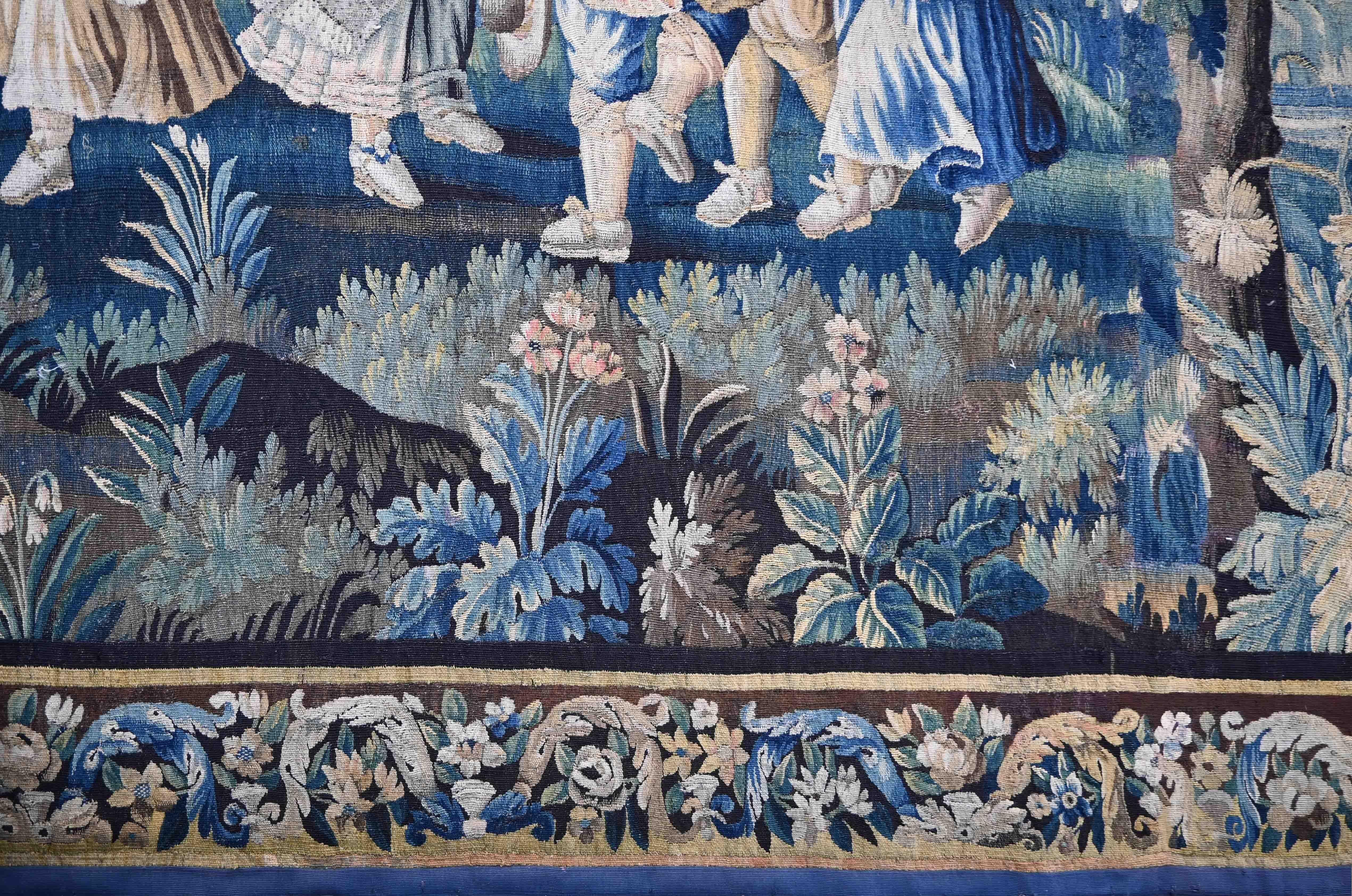 Tapestry 18th Century Aubusson 'Child's Play' - N° 1317 For Sale 2