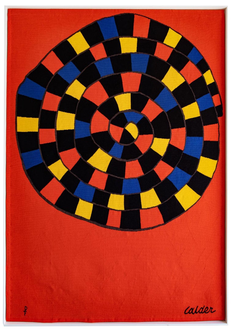 Tapestry after Alexander Calder Woven Wool Aubusson, Circa 1970 For Sale 3