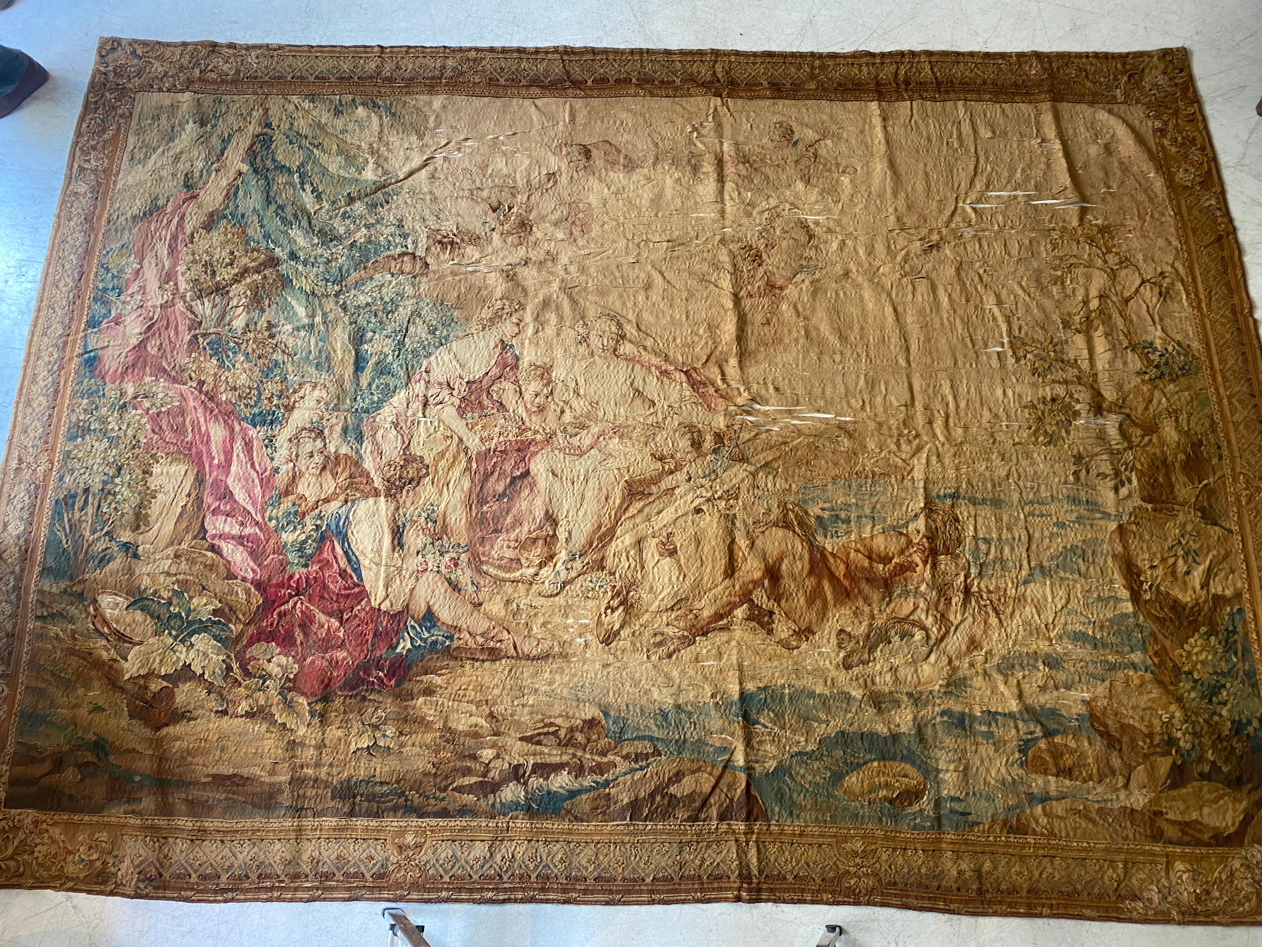 We are proud to present to you an exceptional tapestry belonging to the famous wall hanging 
