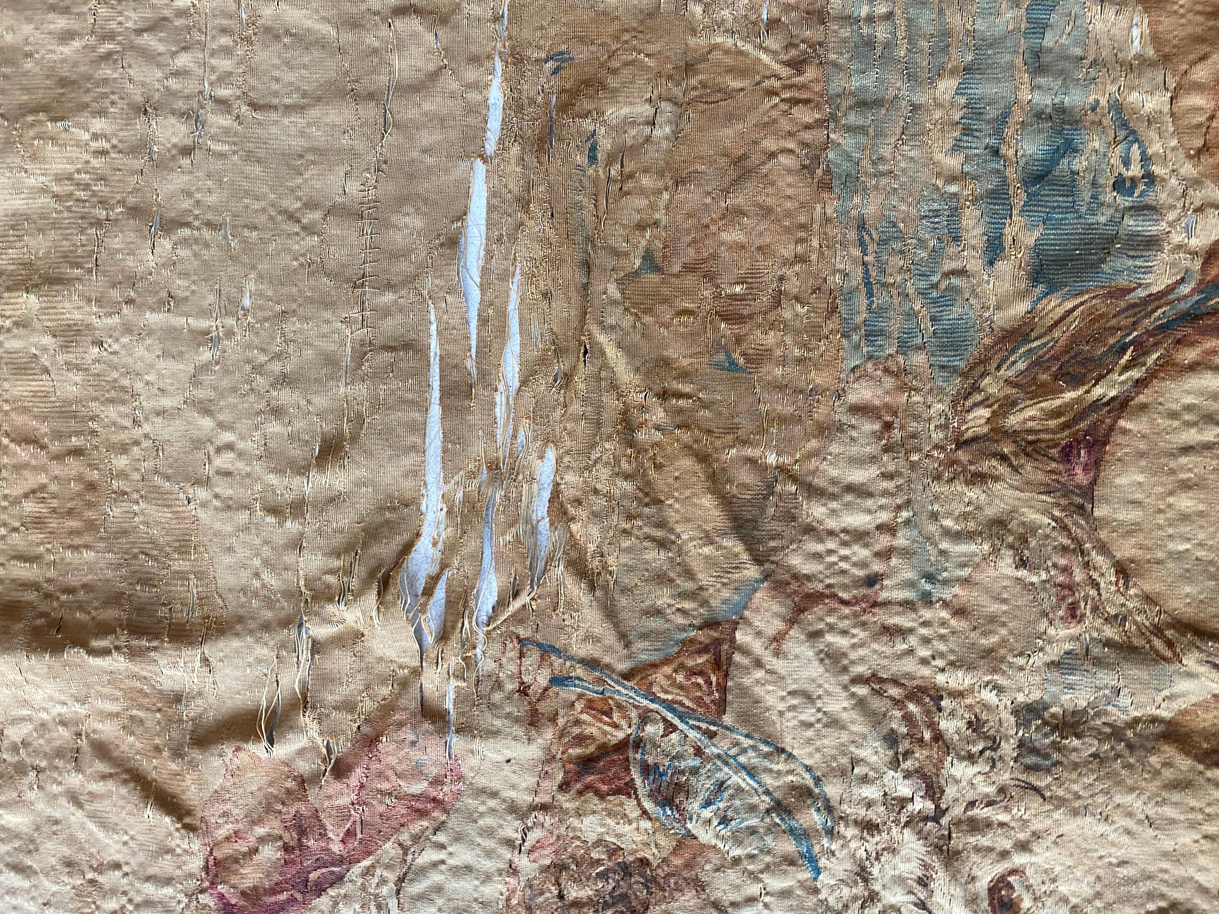 Tapestry after design drawings by Francois Boucher Manufacture de Beauvais In Fair Condition For Sale In BORDEAUX, FR