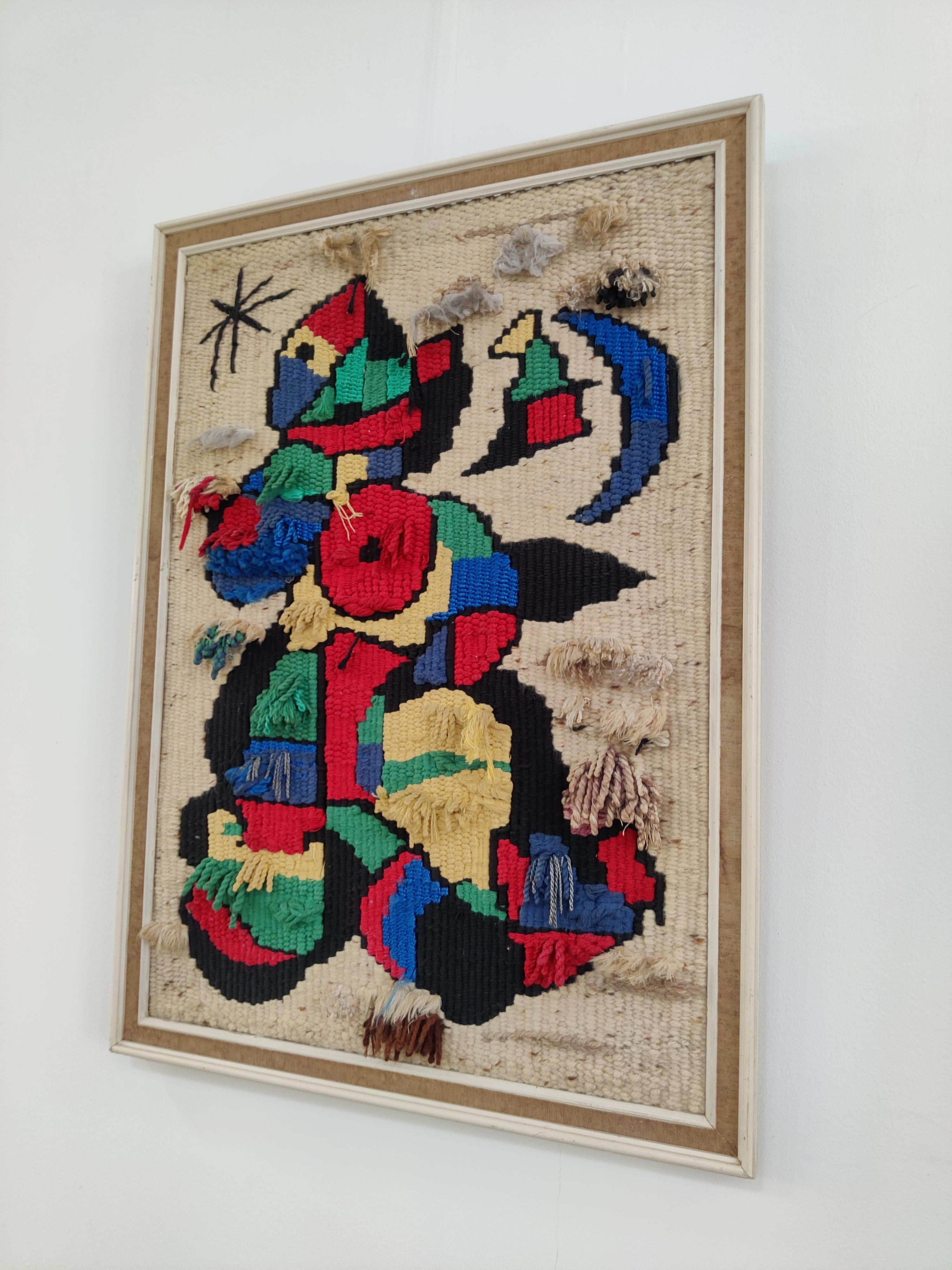 Hand-Crafted Tapestry After Joan Miró and Josep Royo, 1980s