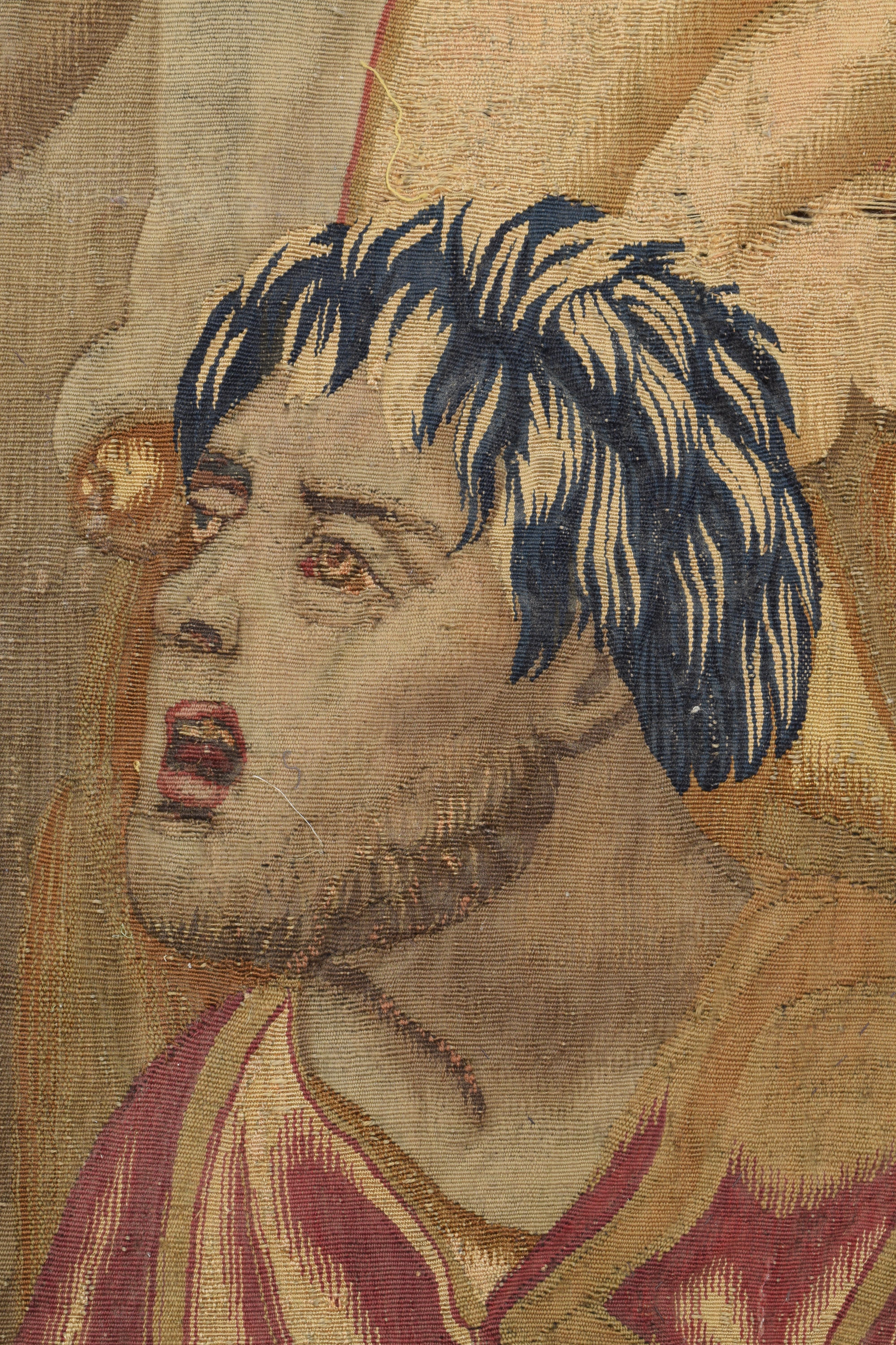 Tapiz, Alejandro Magno herido en la batalla de Issos. Hacia 1650. 3