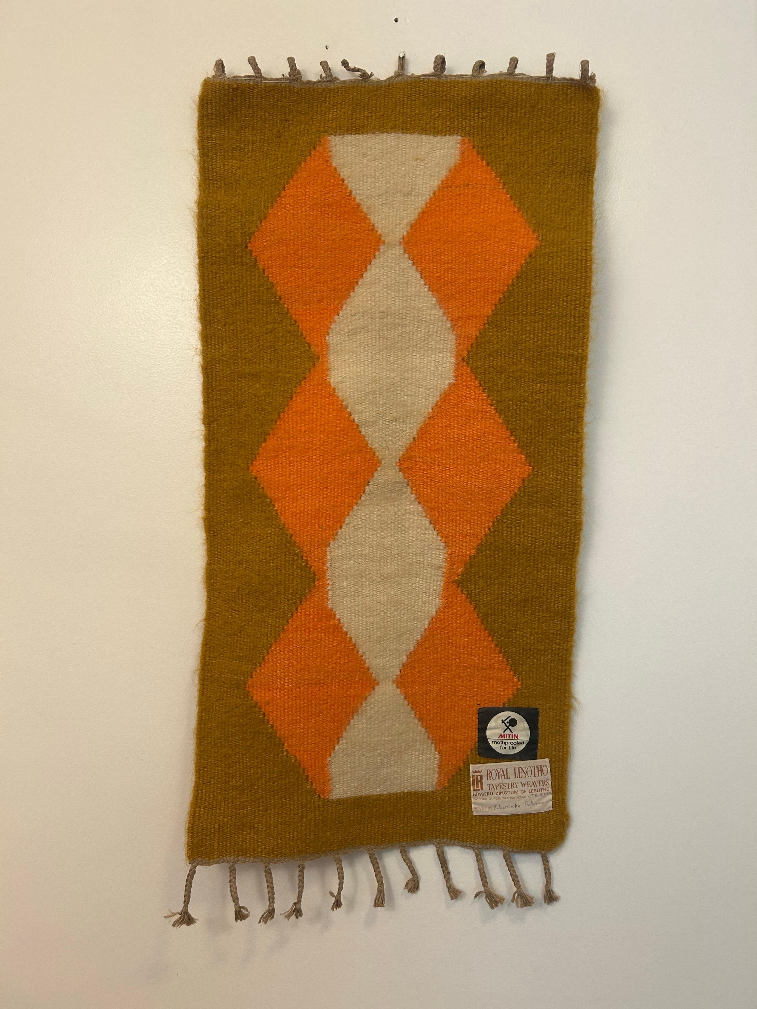 Wandteppich-Kunst Königliches Lesotho im Angebot 3