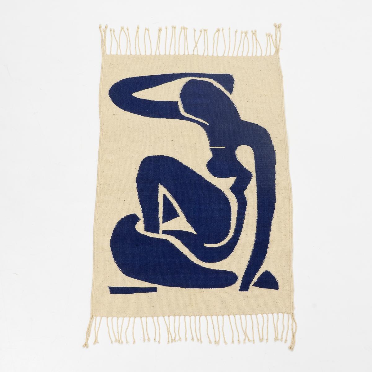Tapestry Blue Nude, inspired Matisse, 1980s 1