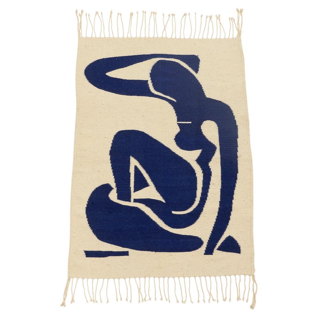 Tapestry Blue Nude, inspired Matisse, 1980s