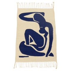 Blauer Wandteppich in Nude, inspiriert von Matisse, 1980er Jahre