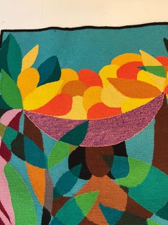 Tapestry, Brazilian Artist, 1980 Sign Renot