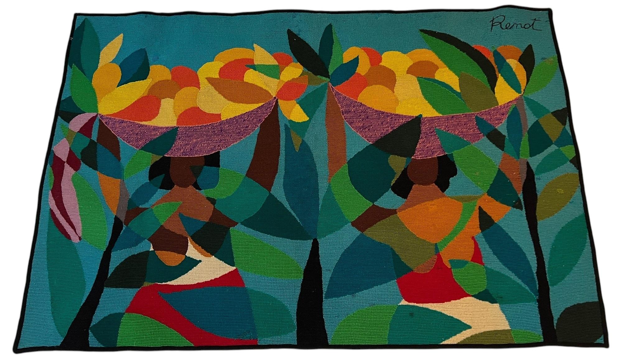 Tapestry, Brazilian Artist, 1980 Sign Renot