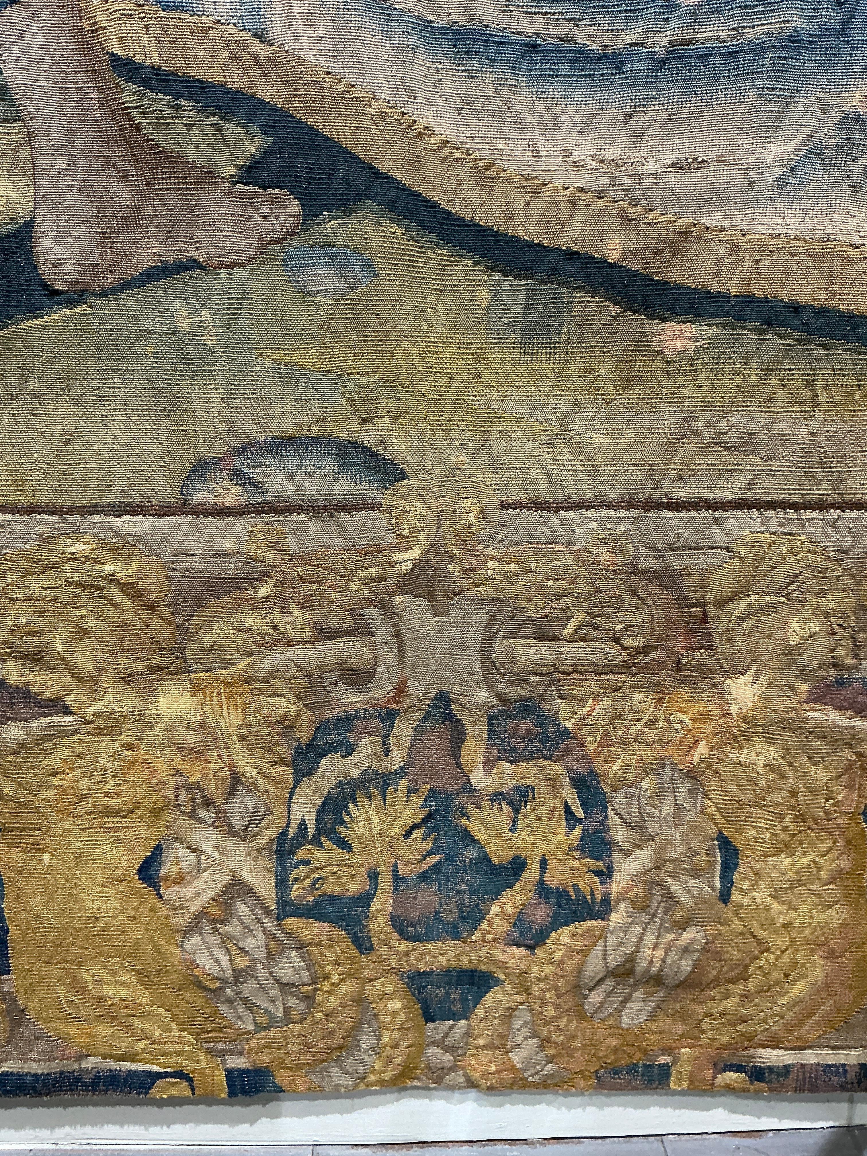 Early 18th Century Tapestry Brussels 17th c For Sale