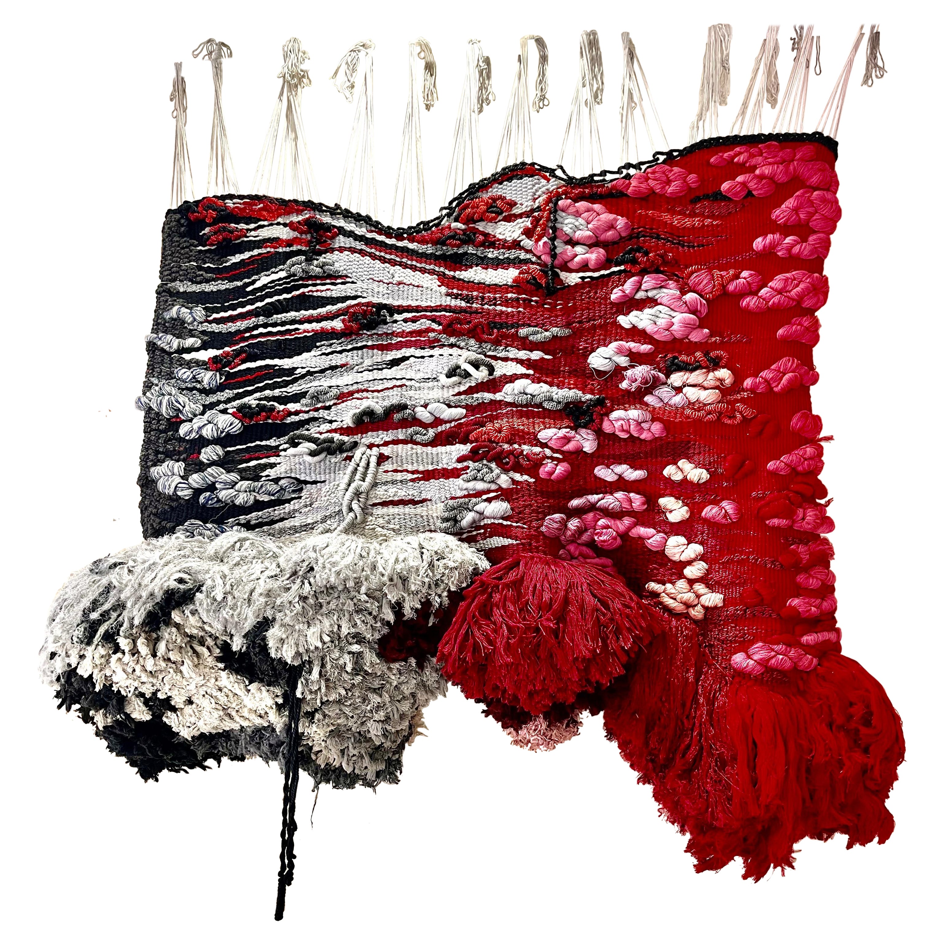 Tapestry Brutalist Macrame 150/150 cm, Spain 1970s