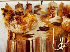 Tapestry Brutalist Macrame Maria Asuncion Raventos  Spain, 1960s