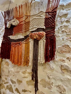 Tapestry Brutalist Macrame, Spain 1970s